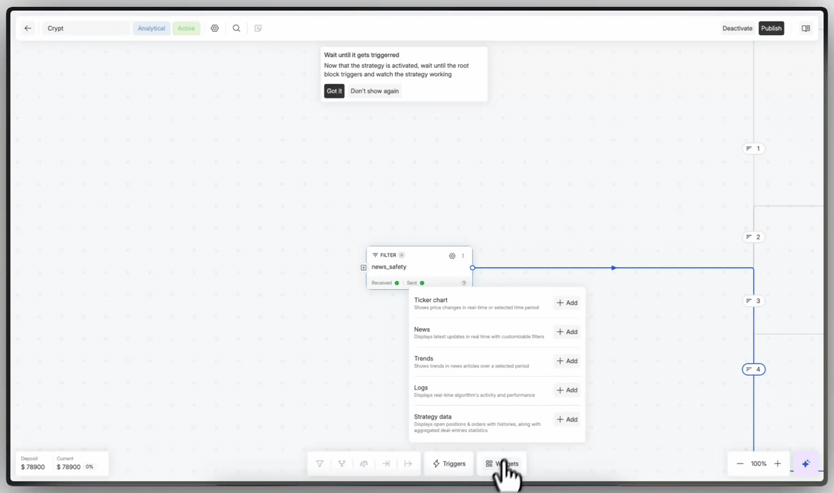 QATS widgets panel